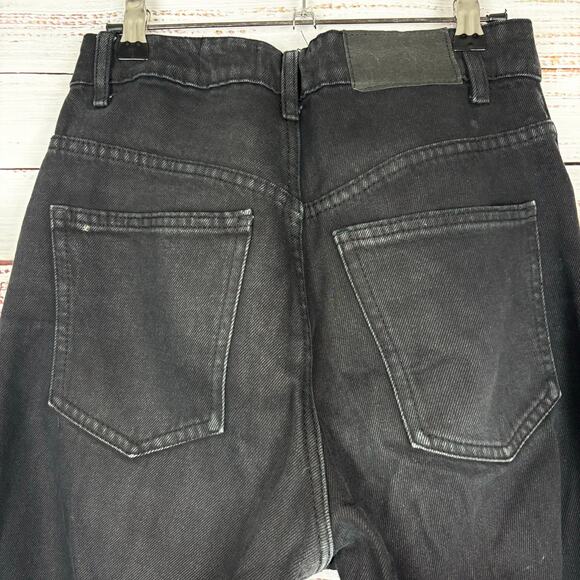 Cotton On Mom Jean black size 4 straight leg high rise casual relaxed jeans - Picture 3 of 5